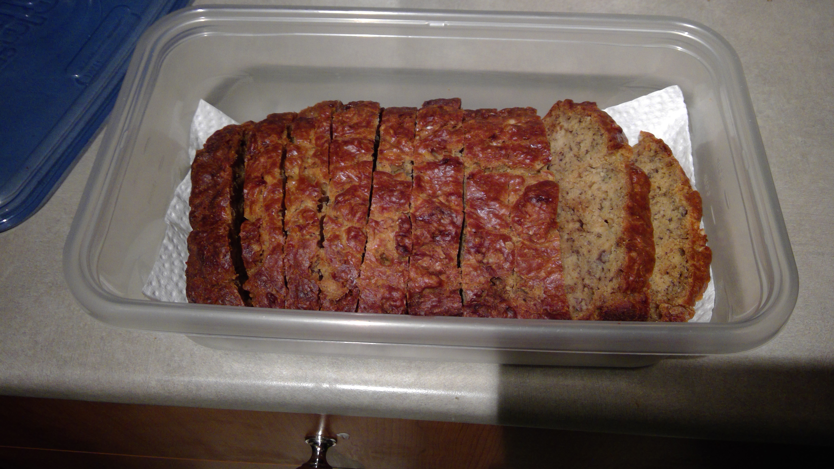 Picture of my first attempt at making banana bread