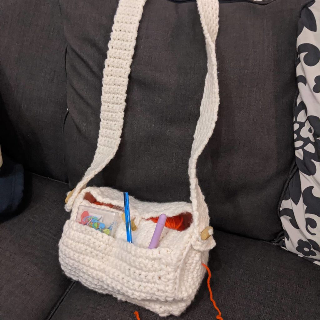 Crocheted yarn buddy